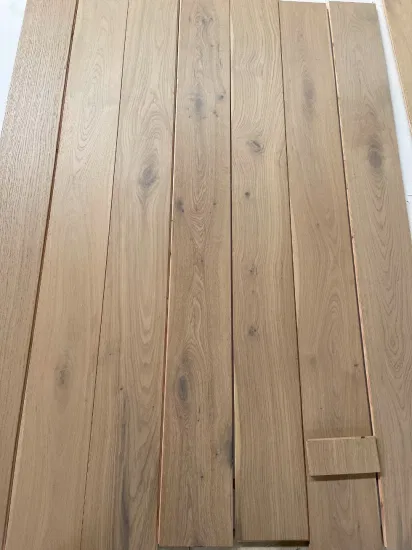 Pisos de madera de madera de ingeniería laminada de parquet de roble Abcd cepillado con alambre de 190 mm/220 mm